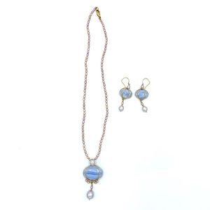 Amethyst Necklace + Earrings